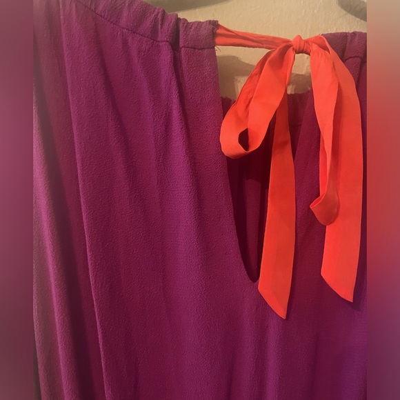 Kate Spade Crepe Midi Dress w/Tie LARGE - Picture 2 of 5